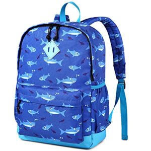 vaschy toddler backpacks boys, lightweight water resistant daycare preschool backpack for little boys and girls w chest strap ocean shark