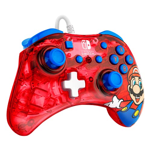 PDP Rock Candy Enhanced Wired Power Nintendo Switch Pro Controller, Official Licensed Nintendo Switch Mario Accessories/Switch Lite/OLED Compatible, Compact Durable for Travel, Ergonomic Non-Slip Joystick