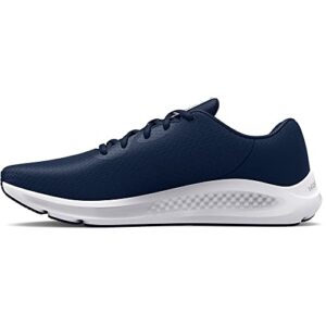 under armour men's charged pursuit 3 running shoe, academy blue (401)/white, 9