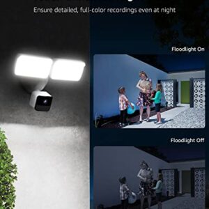 Lepro Floodlight Camera, Motion-Activated Security Light, Auto Record, 1080P Video, Two-Way Talk, 2400 Lumen Brightness, IP65 Waterproof (Outdoor Wiring and Junction Box Required, 2.4G WiFi Only)