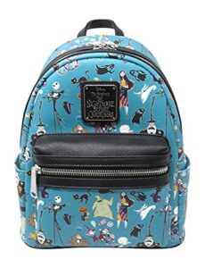 loungefly disney the nightmare before christmas allover print womens double strap shoulder bag purse
