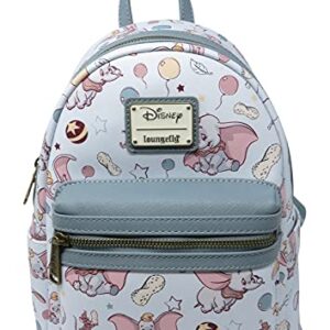 Loungefly Disney Dumbo Allover Print Womens Double Strap Shoulder Bag Purse