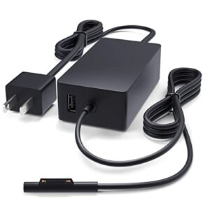 powersource 65w 44w 36w 24w ul listed charger for microsoft surface pro 8 pro x pro 7 pro 6 pro 5 pro 4 pro 3, surface laptop 1 2 3 4, surface go 1 2, pro 1706 & pro x power-supply charger cord