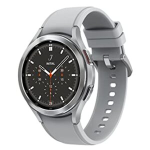 SAMSUNG Galaxy Watch 4 Classic 46mm Smartwatch with ECG Monitor Tracker for Health, Fitness, Running, Sleep Cycles, GPS Fall Detection, Bluetooth, US Version, Silver