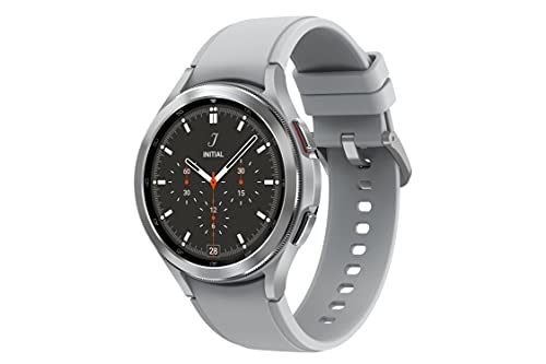 SAMSUNG Galaxy Watch 4 Classic 46mm Smartwatch with ECG Monitor Tracker for Health, Fitness, Running, Sleep Cycles, GPS Fall Detection, Bluetooth, US Version, Silver