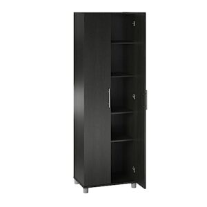 SystemBuild Evolution Camberly 24" Utility Storage Cabinet, Black Oak