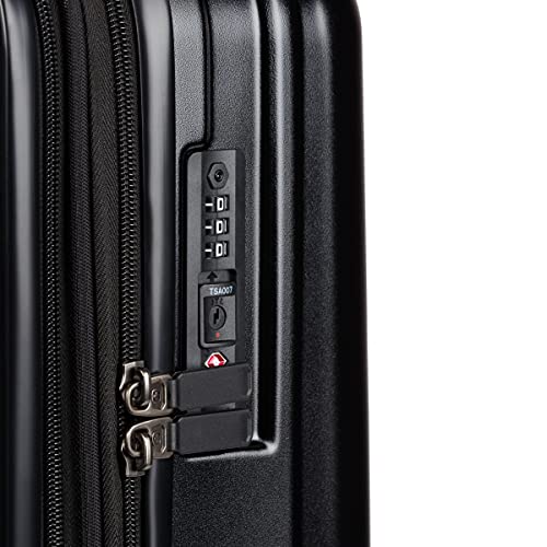 SwissGear 7910 Hardside Expandable Luggage with Spinner Wheels, TSA Lock and USB, Black, Checked-Large 27-Inch