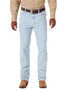 wrangler mens cowboy cut active flex slim fit jeans, bleach, 34w x 34l us