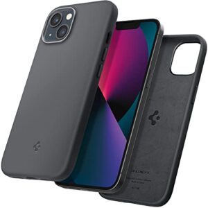 spigen silicone fit designed for iphone 13 mini case (2021) - black
