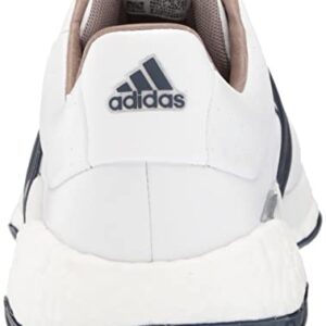 adidas Men's TOUR360 22 Golf Shoes, Footwear White/Silver Metallic/Team Navy Blue, 10