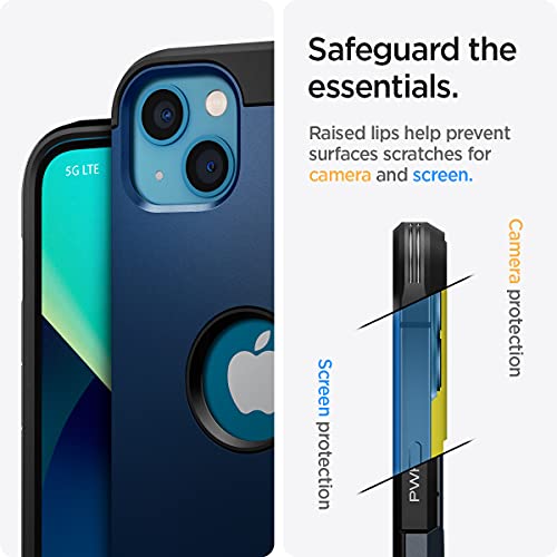 Spigen Tough Armor [Extreme Protection Tech] Designed for iPhone 13 Mini Case (2021) - Navy Blue