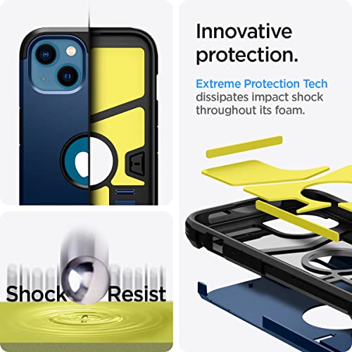 Spigen Tough Armor [Extreme Protection Tech] Designed for iPhone 13 Mini Case (2021) - Navy Blue