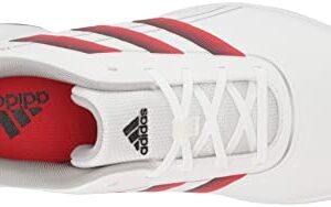 adidas Men's Traxion LITE MAX Wide Golf Shoes, Footwear White/Core Black/Vivid Red, 7