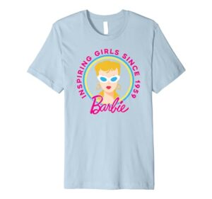barbie 60th anniversary inspiring girls since 59 premium t-shirt