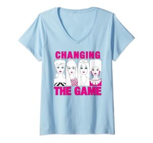barbie 60th anniversary changing the game v-neck t-shirt