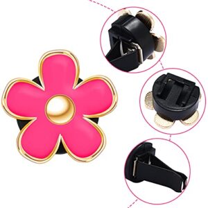 6 Pcs Daisy Flower Air Vent Clip Air Conditioning Outlet Clip Car Air Freshener Clip Charm Car Inter Decor Accessories (Red, Pink, White,3 cm, 3.3 cm)