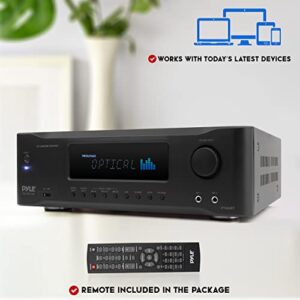 Pyle 5.2-Channel Hi-Fi Bluetooth Stereo Amplifier - 1000 Watt AV Home Speaker Subwoofer Sound Receiver w/Radio, USB, RCA, HDMI, MIC in, Wireless Streaming, Supports 4K UHD TV, 3D, Blu-Ray - PT694BT.5