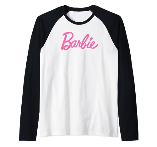 Barbie - Classic Logo Pink Raglan Baseball Tee