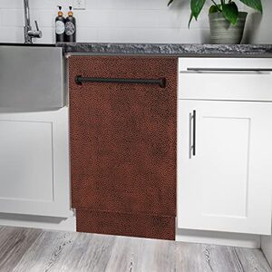 ZLINE 18" Tallac Series 3rd Rack Top Control Dishwasher in Hand Hammered Copper with Stainless Steel Tub, 51dBa (DWV-HH-18)