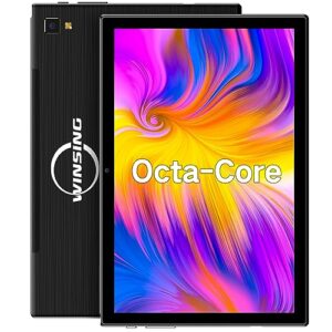 android tablet 10 inch, octa-core, 5g wifi andriod os tablets with 5mp+13mp dual camera, 2gb+32gb storage, 128gb expand, support wireless keyboard and mouse, gps, bluetooth 5.0, fm (black)