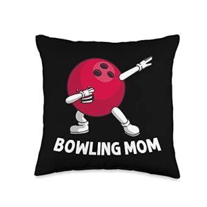 best lawn & carpet bowls recreation ball designs funny bowling gift for mom mother bowler game lane sport throw pillow, 16x16, multicolor