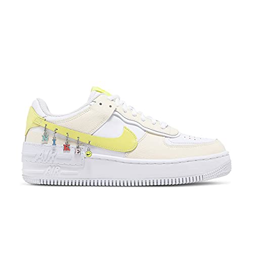 Nike Women's Shoes Air Force 1 Shadow SE Pale Ivory Light Zitron DJ5197-100 (Numeric_7)