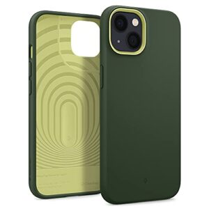 caseology nano pop silicone case compatible with iphone 13 mini case (2021) - avo green