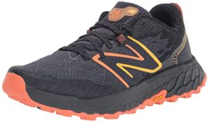 new balance men's fresh foam x hierro v7 running shoe, thunder/vibrant orange/vibrant apricot, 10 wide