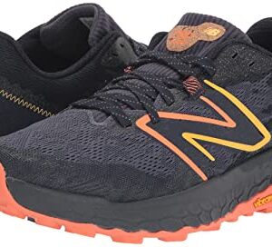 New Balance Men's Fresh Foam X Hierro V7 Running Shoe, Thunder/Vibrant Orange/Vibrant Apricot, 10 Wide