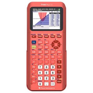 ti-84 plus ce color graphing calculator, coral (metallic)