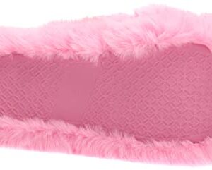 Amazon Essentials Women's Fluffy Slipper, Bright Pink, 8