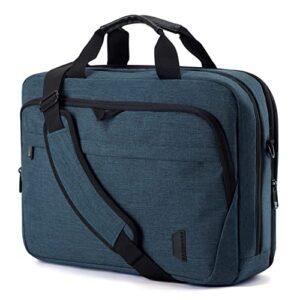 bagsmart 17.3 inch laptop bag, expandable computer bag laptop briefcase men women,laptop shoulder bag,work bag business travel office, dark blue