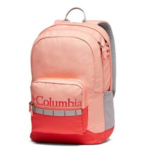 columbia unisex zigzag 30l backpack, coral reef/red hibiscus, one size