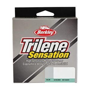 berkley trilene® sensation, low-vis green, 2lb | 0.9kg monofilament fishing line, suitable for freshwater environments