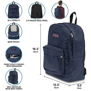 JanSport SuperBreak One Backpacks - Durable, Lightweight Bookbag with 1 Main Compartment, Front Utility Pocket with Built-in Organizer - Premium Backpack, Graphite Grey