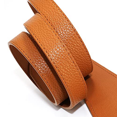 Glamorstar Women Leather Belts Vintage Irregular Waist Belt for Dresses Tie Knot Waistband Belt Brown 135CM/53.1IN