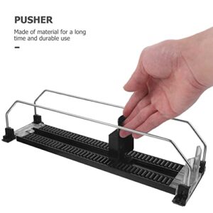 Scicalife Plastic Pusher Tray Rack Automatic Vending Machine Sliding Organizer Fast Pusher Glide Pull Out Cabinet Shelf Kitchen Drink Spice Holder 31. 5X9CM