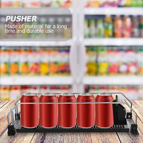 Scicalife Plastic Pusher Tray Rack Automatic Vending Machine Sliding Organizer Fast Pusher Glide Pull Out Cabinet Shelf Kitchen Drink Spice Holder 31. 5X9CM