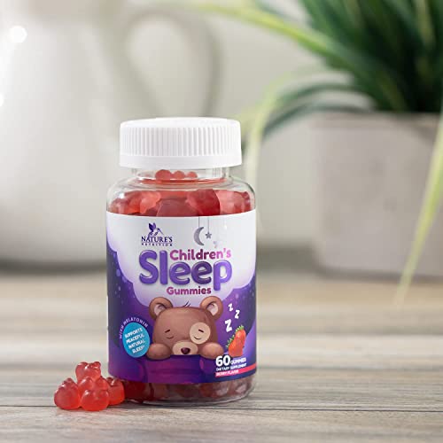 Kids Melatonin Gummies 2mg, Natural Effective Children's Sleep Gummy Supplement, Berry Flavored Sleep Support Supplement for Ages 4 Plus, Non-GMO, Vegetarian, Natural Colors and Flavor - 60 Gummies