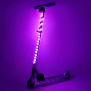 waybelive led scooter stem light, remote control scooter light, 16 color change by yourself, 2x1 ft, waterproof, shockproof, super bright to display at night. good gift for kids