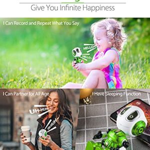 Aubllo Robots for Kids Toys Stocking Stuffers for Boys Girls-2022 Mini Talking Interactive Robots with 10 Hours Working Time USB Charging Led Eye Kids Toys for Boys Girls (Fruit Green)