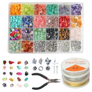 tergwa crystal jewelry making kit 1600 pcs crystal beads gemstones ring making kit, earrings, necklace, bracelet making. crafty charms complete jewelry making supplies for kids and adults