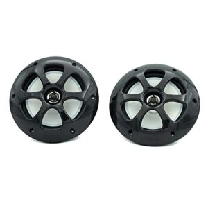 Kenwood KFC-1613MRB/W 6.5 Inch 2 Way Coaxial Waterproof Marine/Motorsports/Car Speakers, Pair, 4 Ohm, 100 Peak Watts (Black)