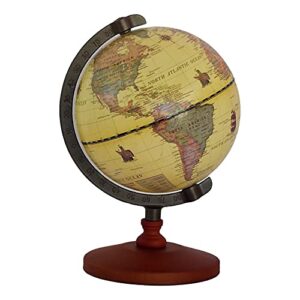 sgt traditional decorative wooden base 2021 updated world globe educational geography office wedding school gift 9 inches tall 5 inches wide
