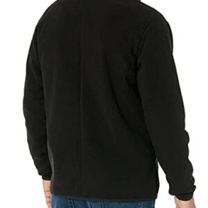 Amazon Essentials Men's Full-Zip Polar Fleece Jacket (Available in Big & Tall), Black, Large