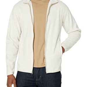 Amazon Essentials Men's Full-Zip Polar Fleece Jacket (Available in Big & Tall), Oatmeal Heather, Large