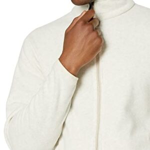 Amazon Essentials Men's Full-Zip Polar Fleece Jacket (Available in Big & Tall), Oatmeal Heather, Large