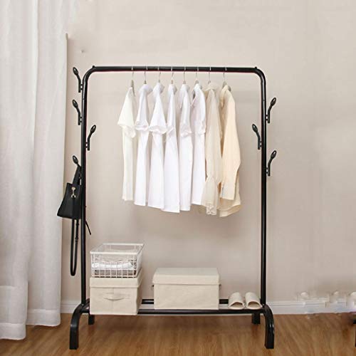 WENMENG2021 Adjustable Garment Rack Floor Coat Rack Indoor Single Pole Clothes Shelf Balcony Clothes Pole Outdoor Drying Rack Standing Hanger