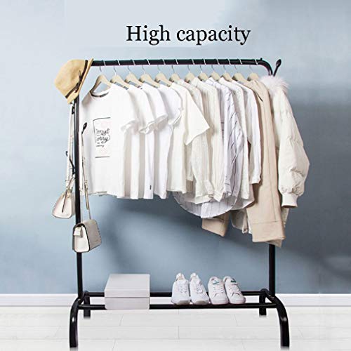 WENMENG2021 Adjustable Garment Rack Floor Coat Rack Indoor Single Pole Clothes Shelf Balcony Clothes Pole Outdoor Drying Rack Standing Hanger