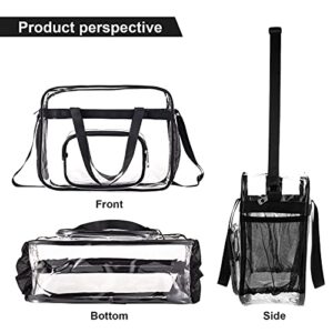 UEOE Clear Bags Stadium Approved,See Through Tote Bag+Shoulder Strap Large Transparent Bag